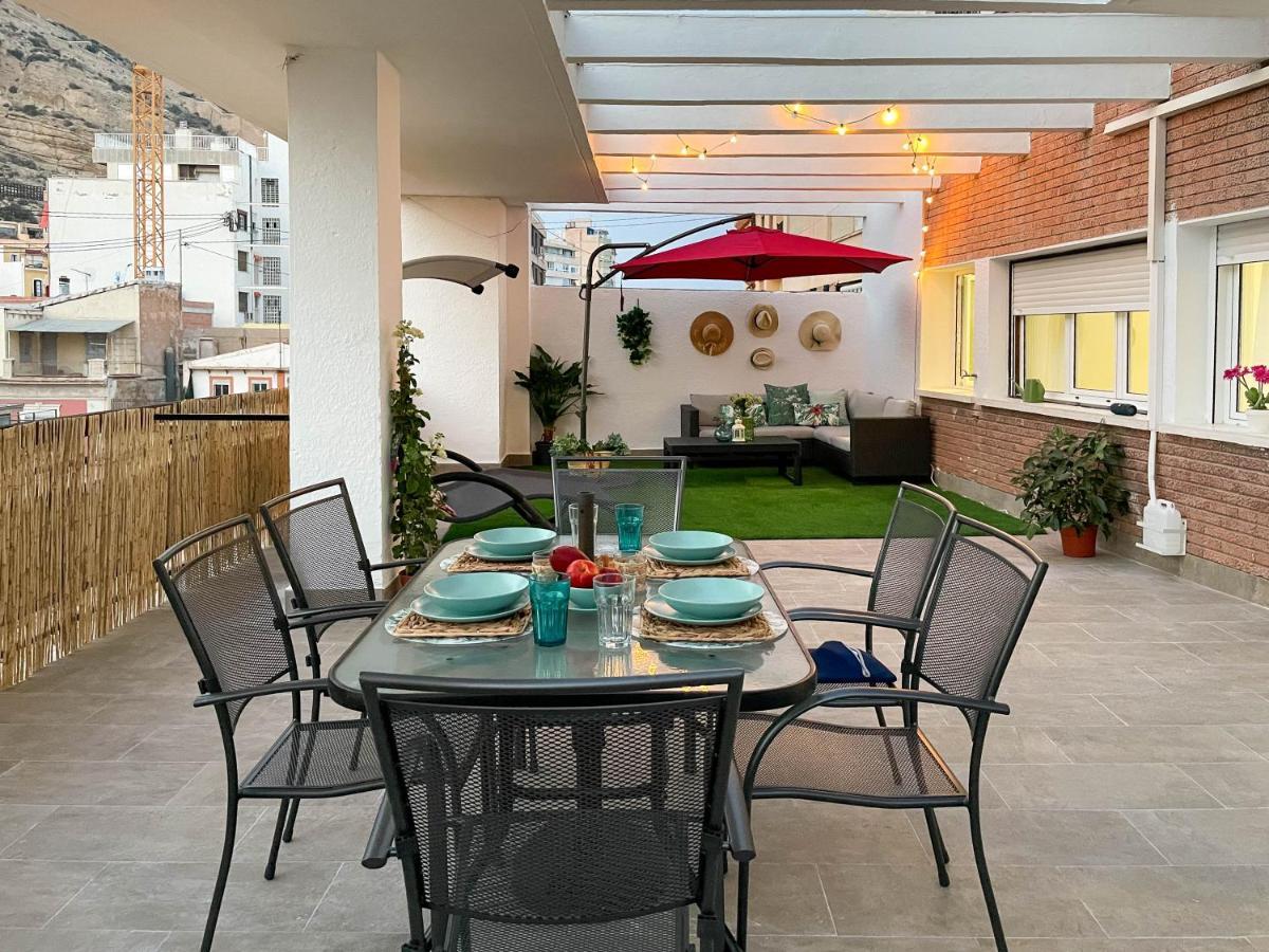 La Terraza. Vistas Al Castillo A 1 Min. De La Playa Alicante Ngoại thất bức ảnh