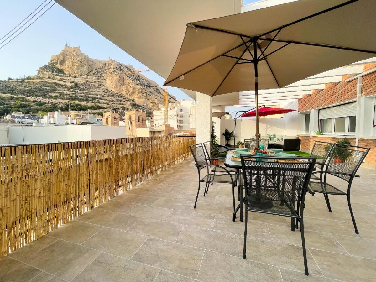 La Terraza. Vistas Al Castillo A 1 Min. De La Playa Alicante Ngoại thất bức ảnh